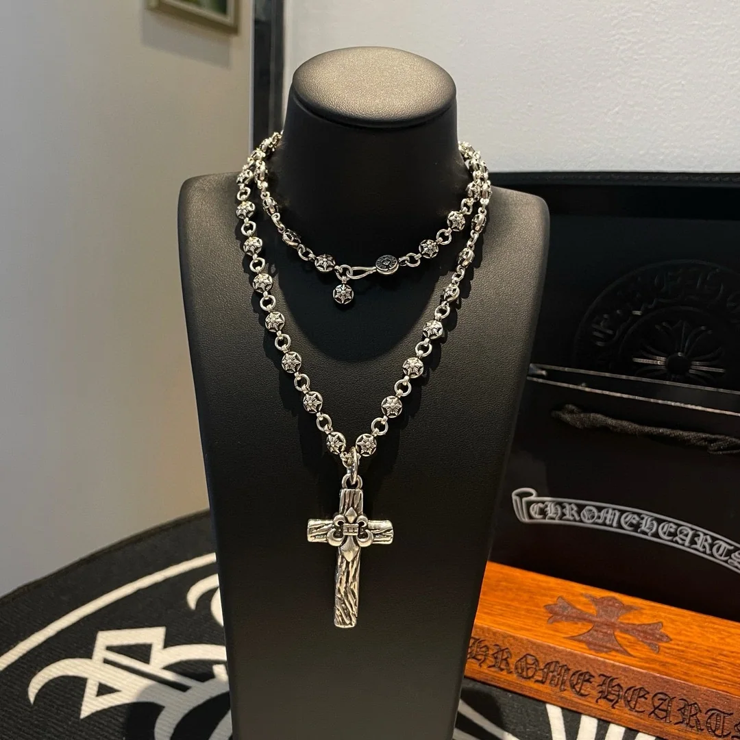 크롬하츠 육각별 스카우트 크로스 실버 목걸이 상세 이미지 2