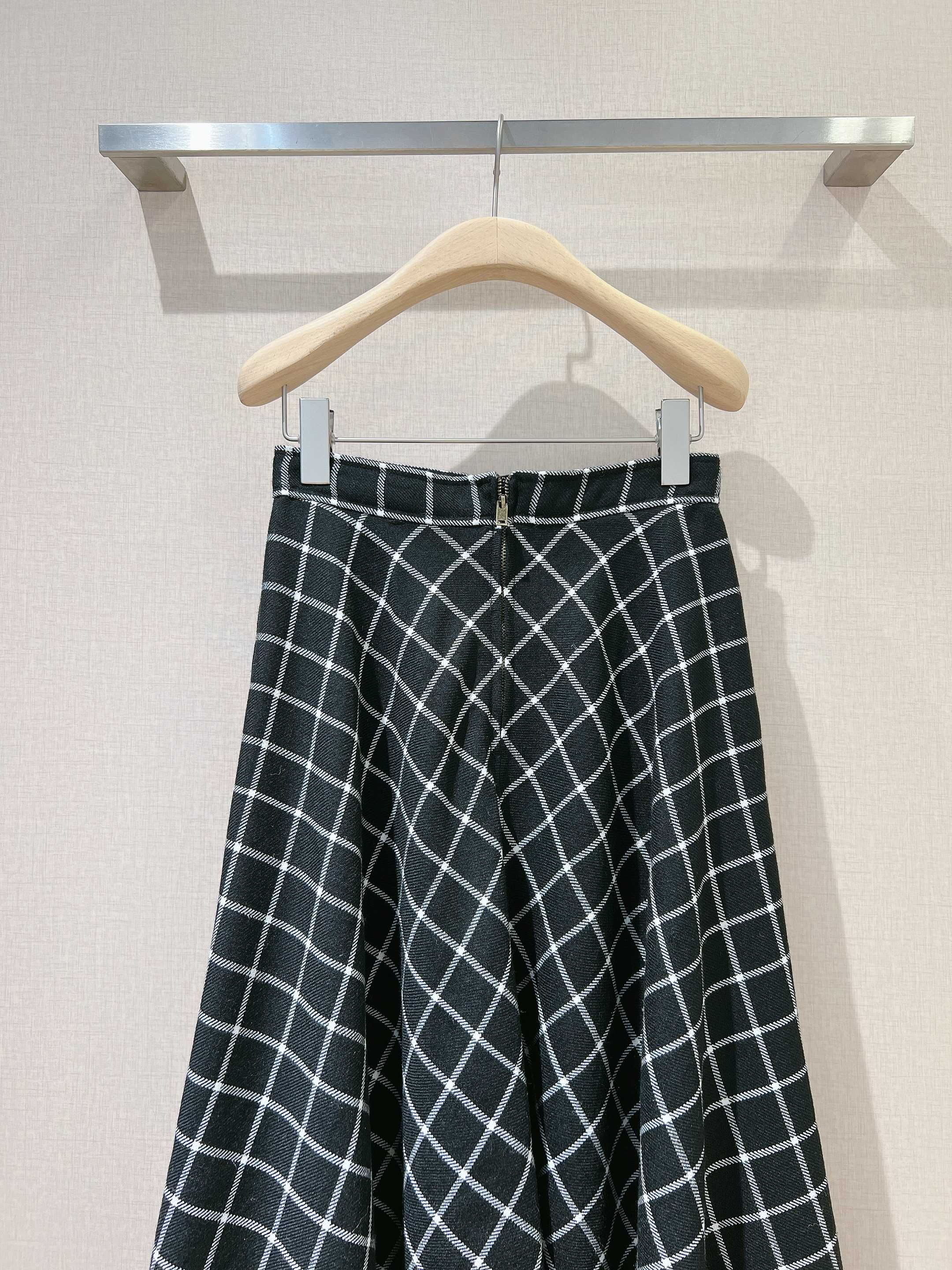 디올 아가일 울 혼방 미디 스커트 상세 이미지 5