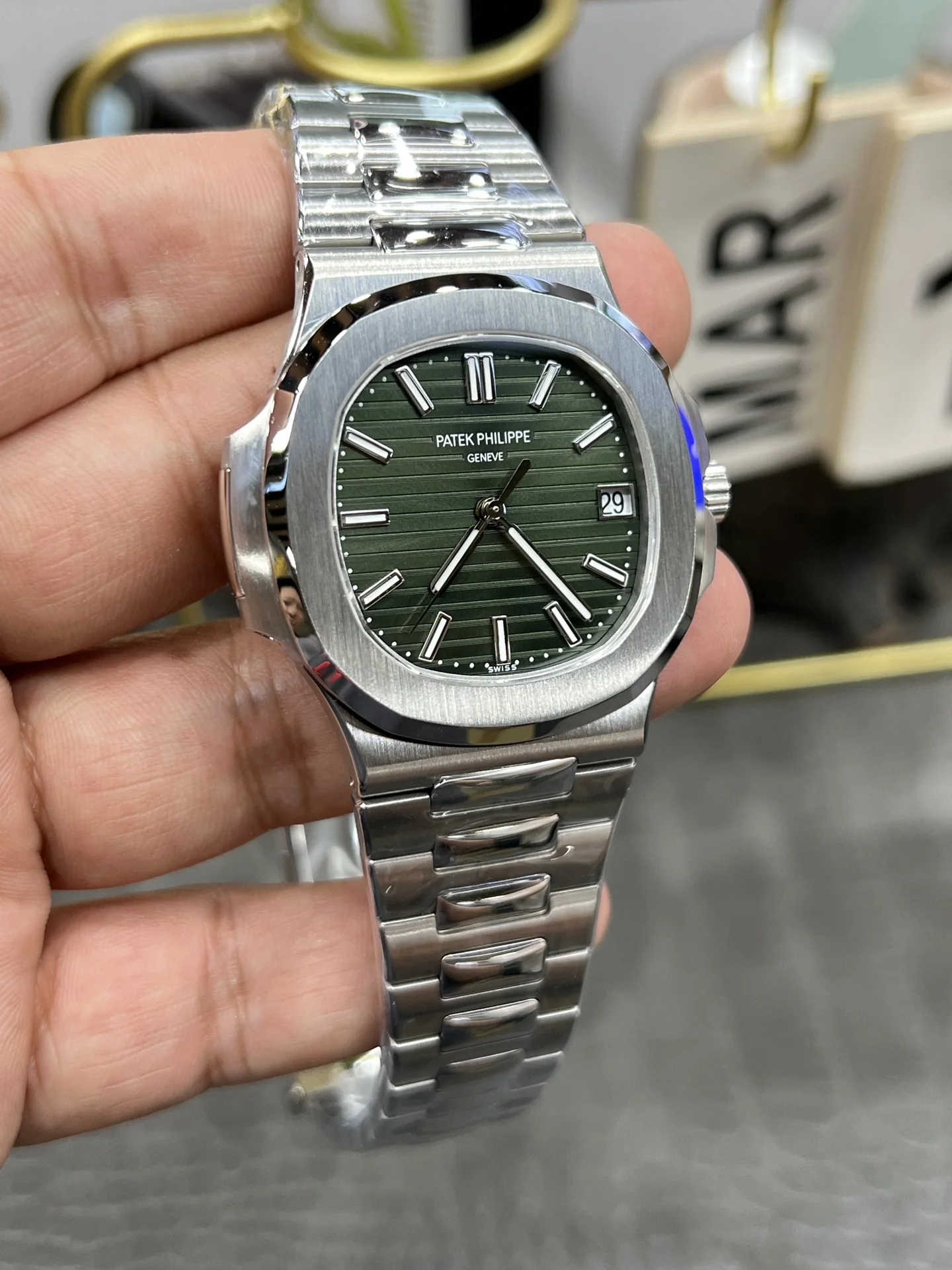 파텍필립 노틸러스 5711 다이아 자동 레플리카 43969 Patek Philippe 상세 이미지 3
