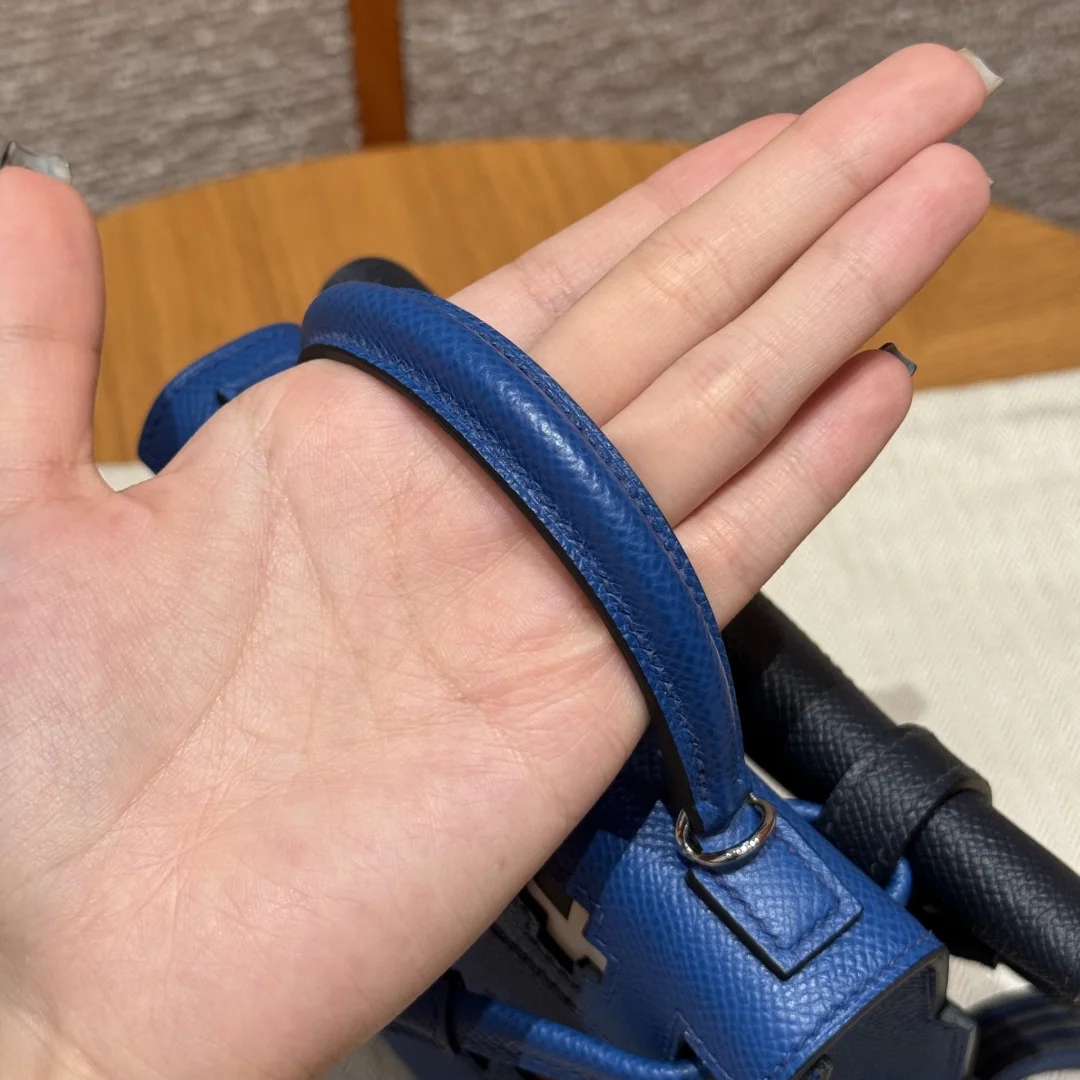 에르메스 켈리돌 사파이어 블루 소가죽 숄더백 상세 이미지 9