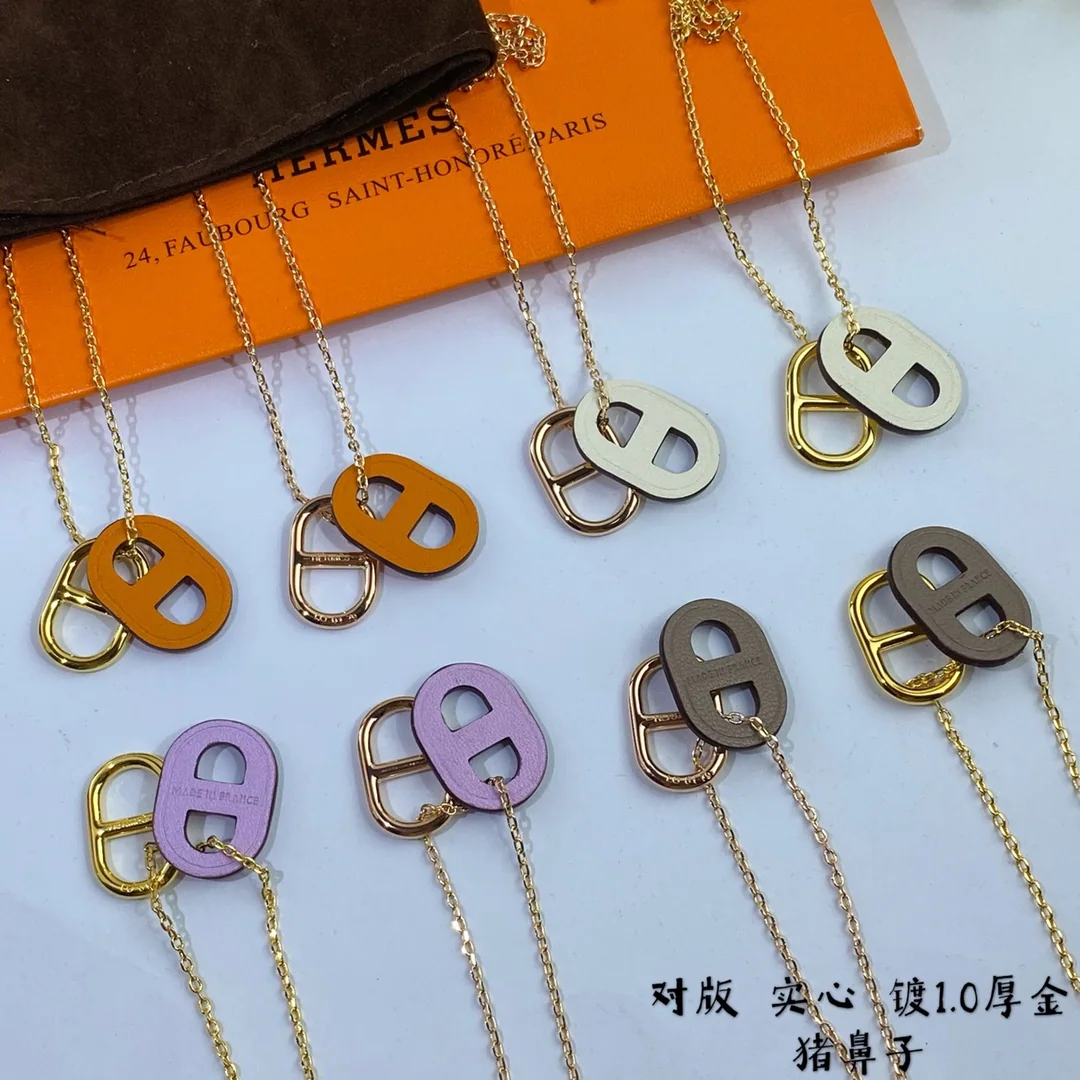 에르메스 팔랑둘르 돼지코 모티브 목걸이 상세 이미지 3