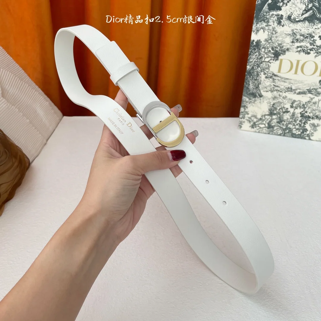 디올 CD 버클 송아지가죽 벨트 상세 이미지 6