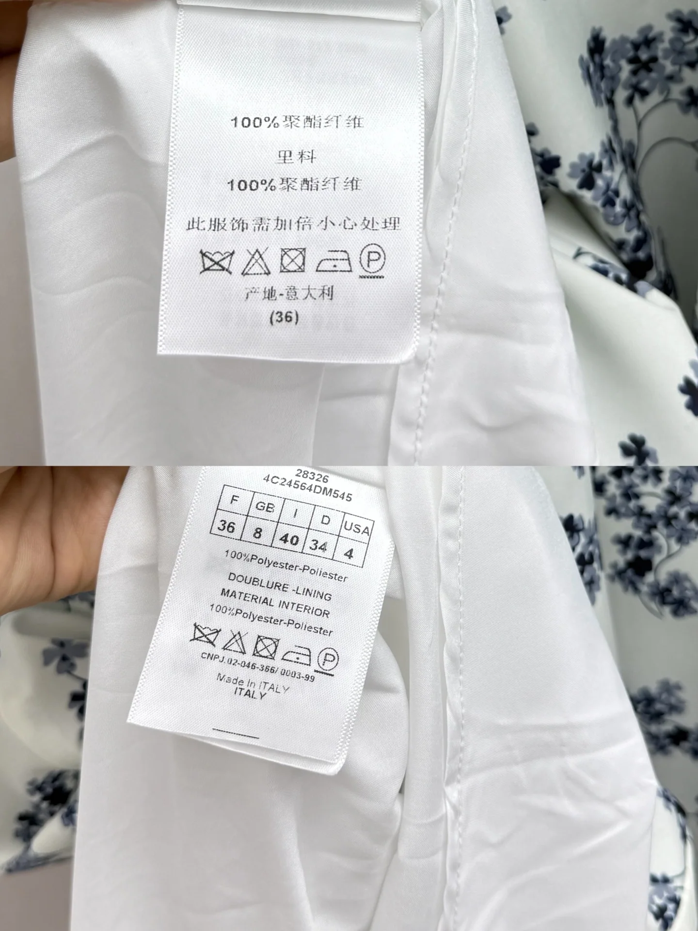 디올 플라워 프린트 벨트 원피스 상세 이미지 9