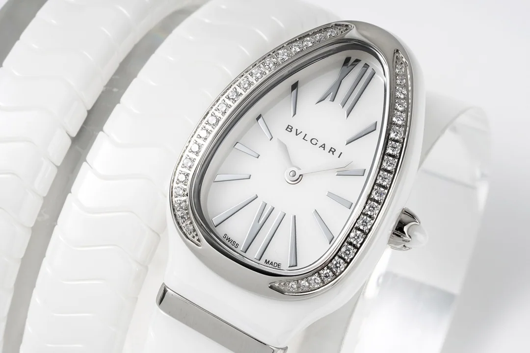 불가리 세르펜티 투보가스 세라믹 사파이어 쿼츠 여성 시계 레플리카 45034 Bvlgari