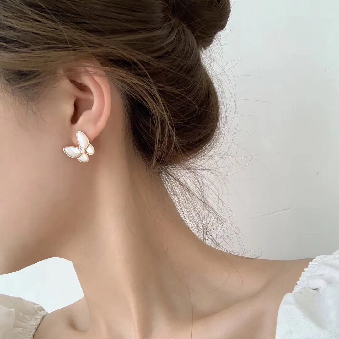 반클리프앤아펠 투버터플라이 진주 다이아몬드 귀걸이 상세 이미지 2