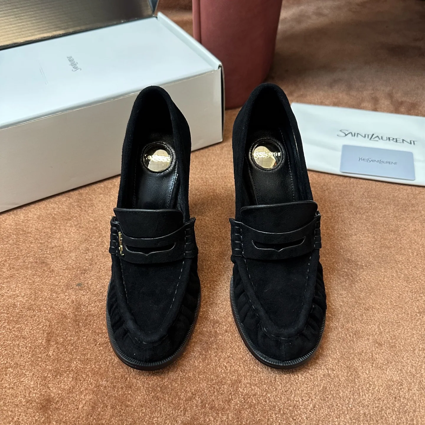 생로랑 YSL 앞코 덮인 뮬 슬리퍼 상세 이미지 1