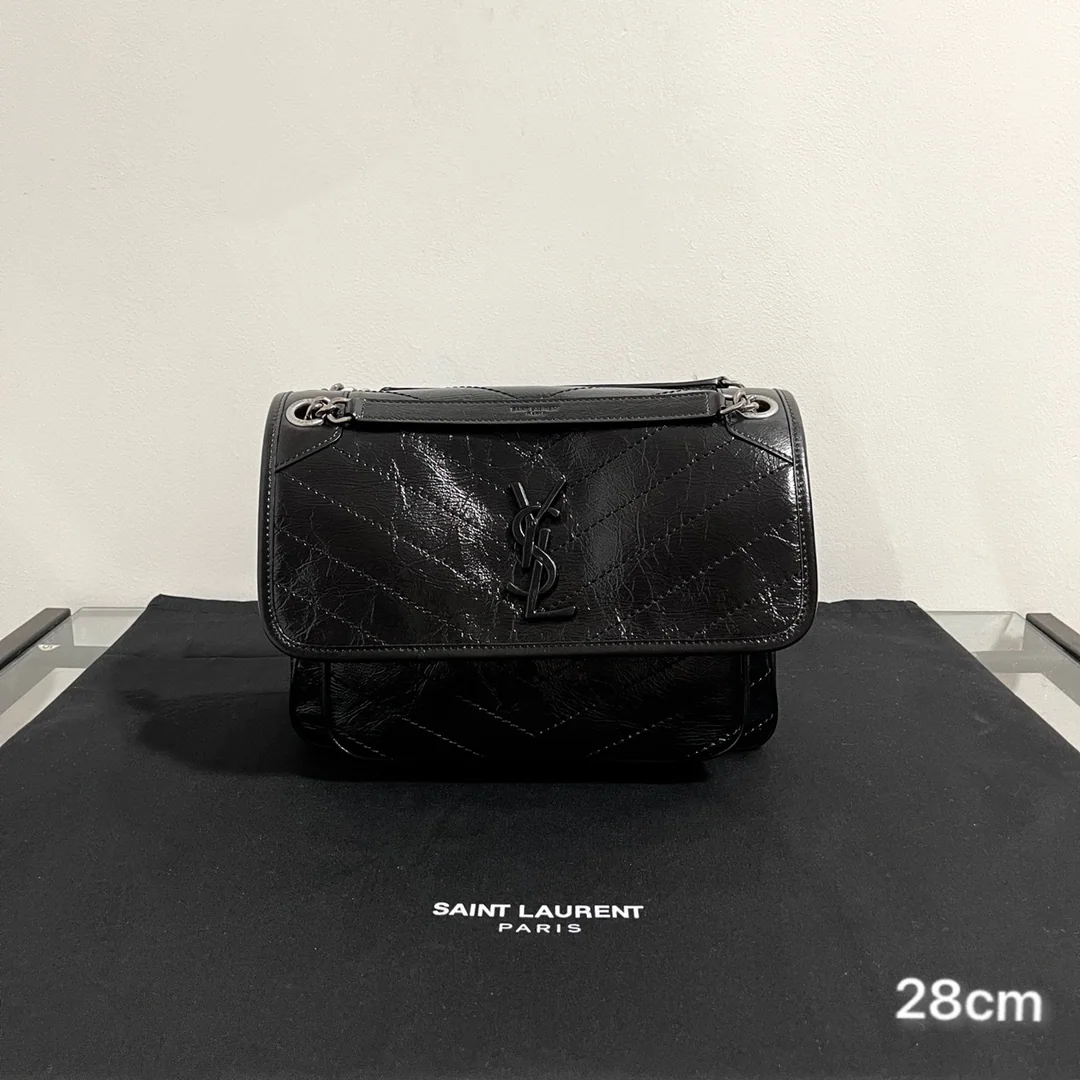 생로랑 니키 앤티크 실버 체인 숄더백 28CM633158 상세 이미지 1