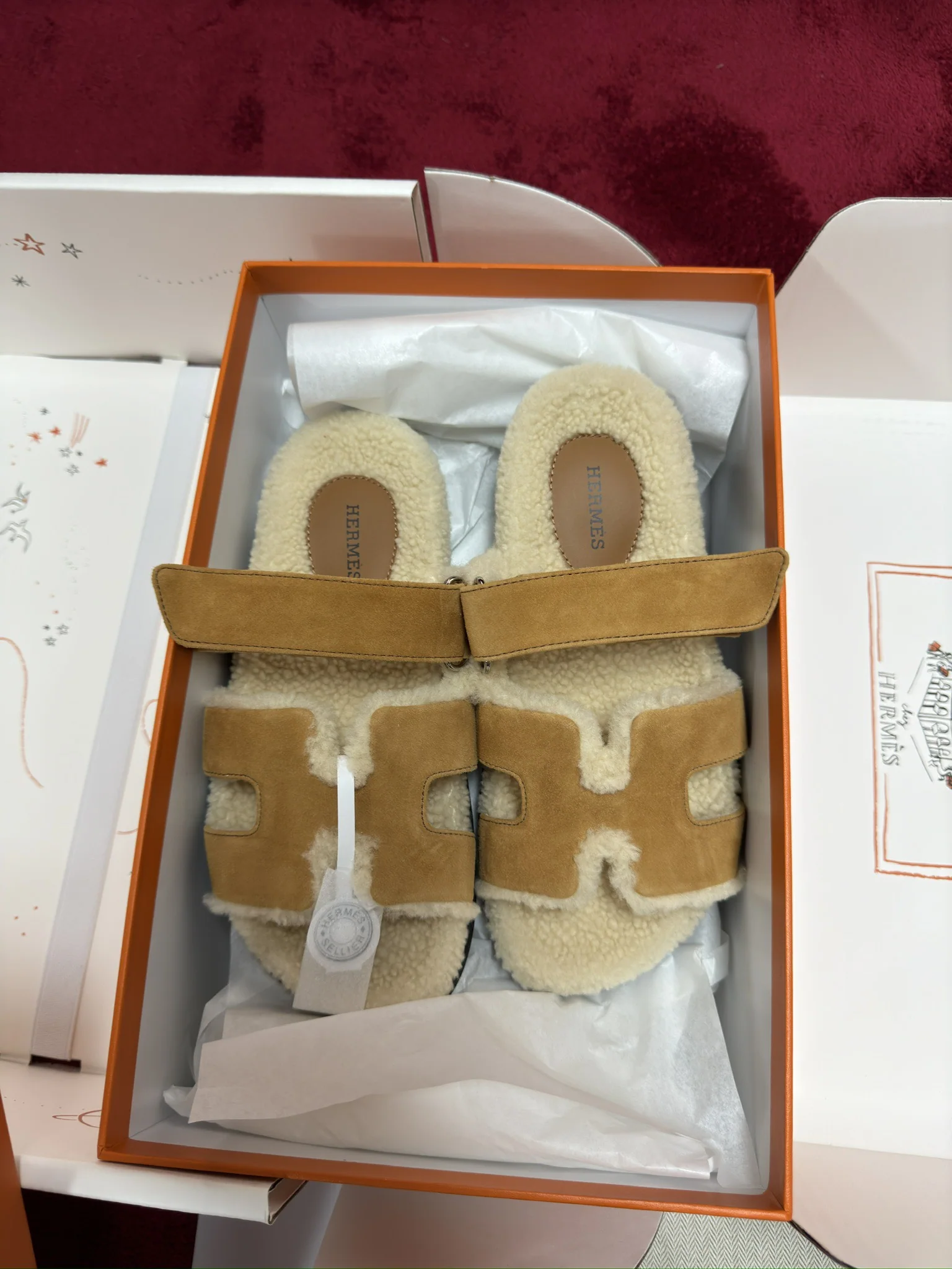 에르메스 퍼 라이닝 스웨이드 램스킨 부티 신발 상세 이미지 8