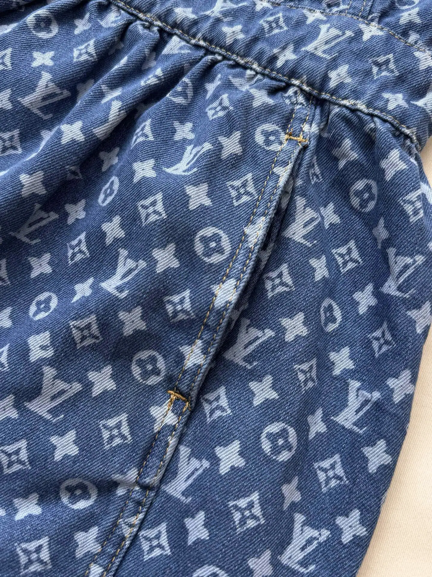 루이비통 블루 모노그램 데님 원피스 6594 상세 이미지 6