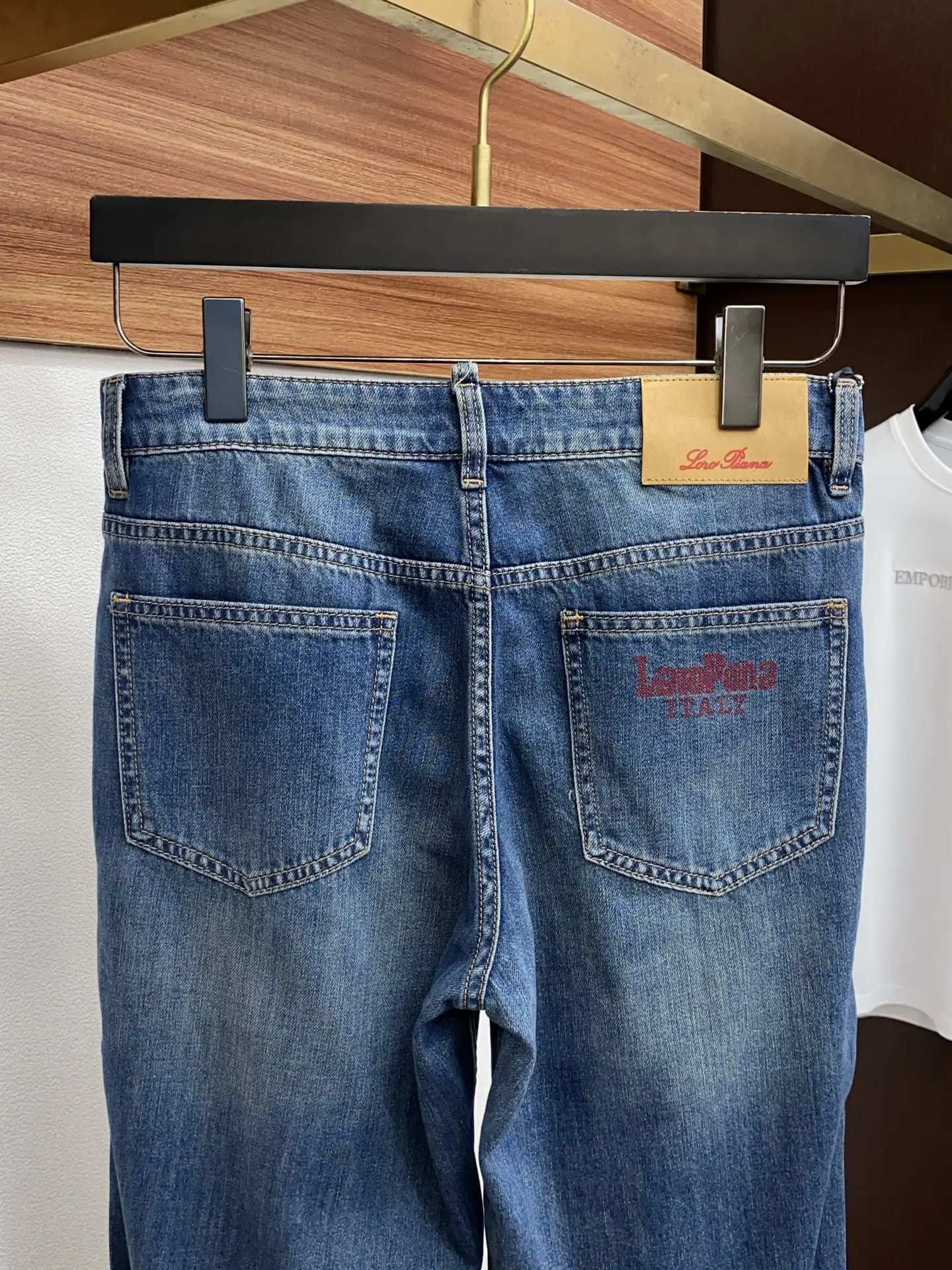 로로피아나 고탄력 워싱 데님 청바지 상세 이미지 9
