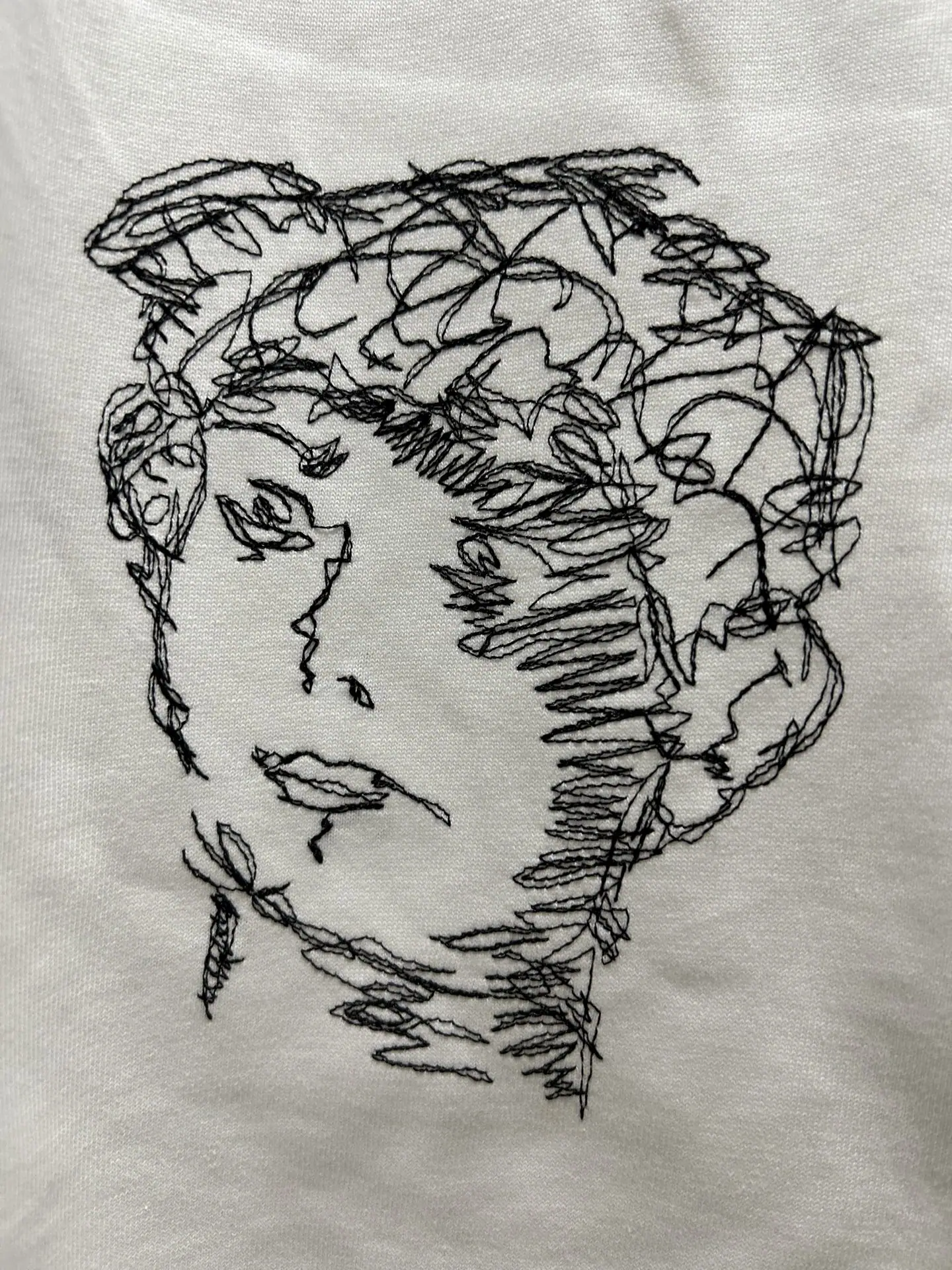 오프화이트 자수 남성 반팔 티셔츠 OF 상세 이미지 4