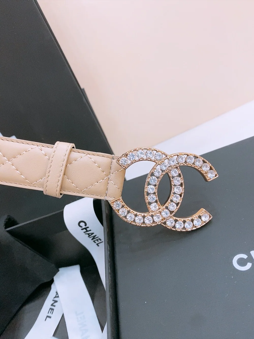 샤넬 램스킨 골드 더블 C 벨트 상세 이미지 3