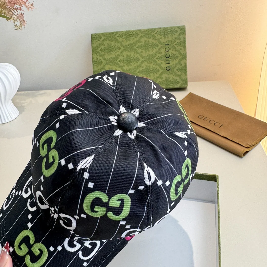구찌 더블 G 로고 캔버스 베이스볼 모자 상세 이미지 5