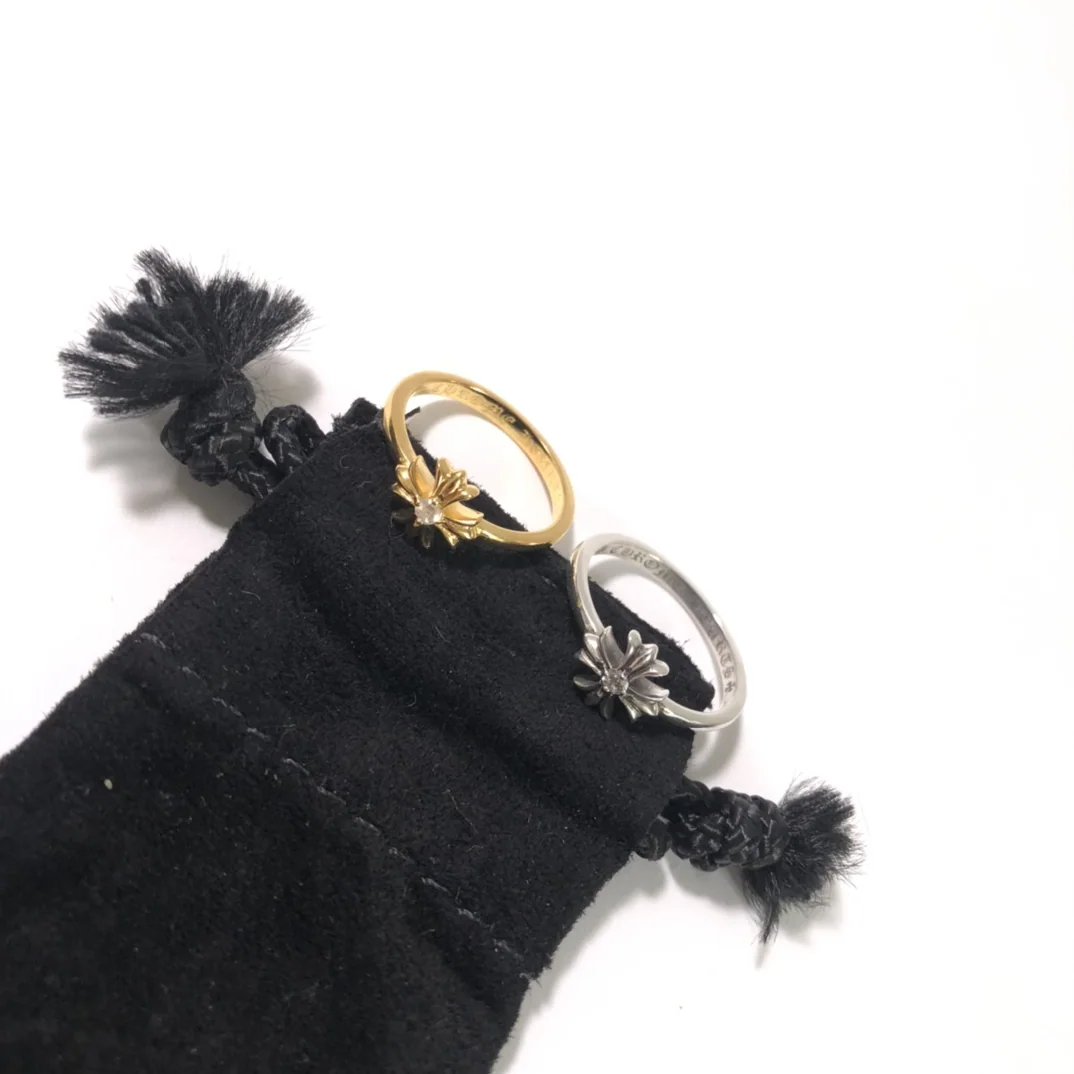 크롬하츠 크로스 플라워 스몰 바 반지 상세 이미지 2