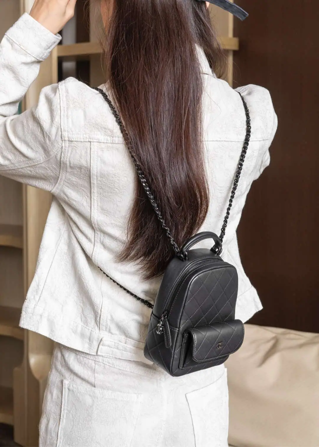 샤넬 블랙 백팩 상세 이미지 1