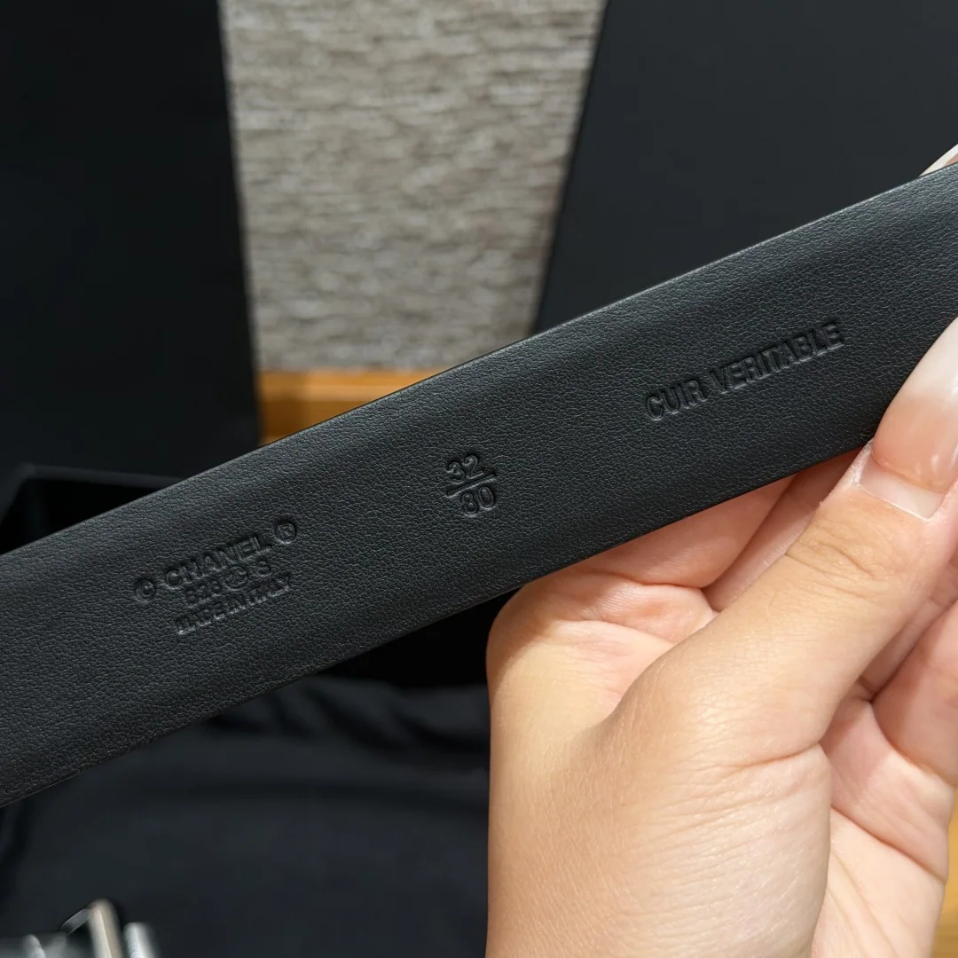 샤넬 가죽 더블 C 로고 벨트 30mm 상세 이미지 8