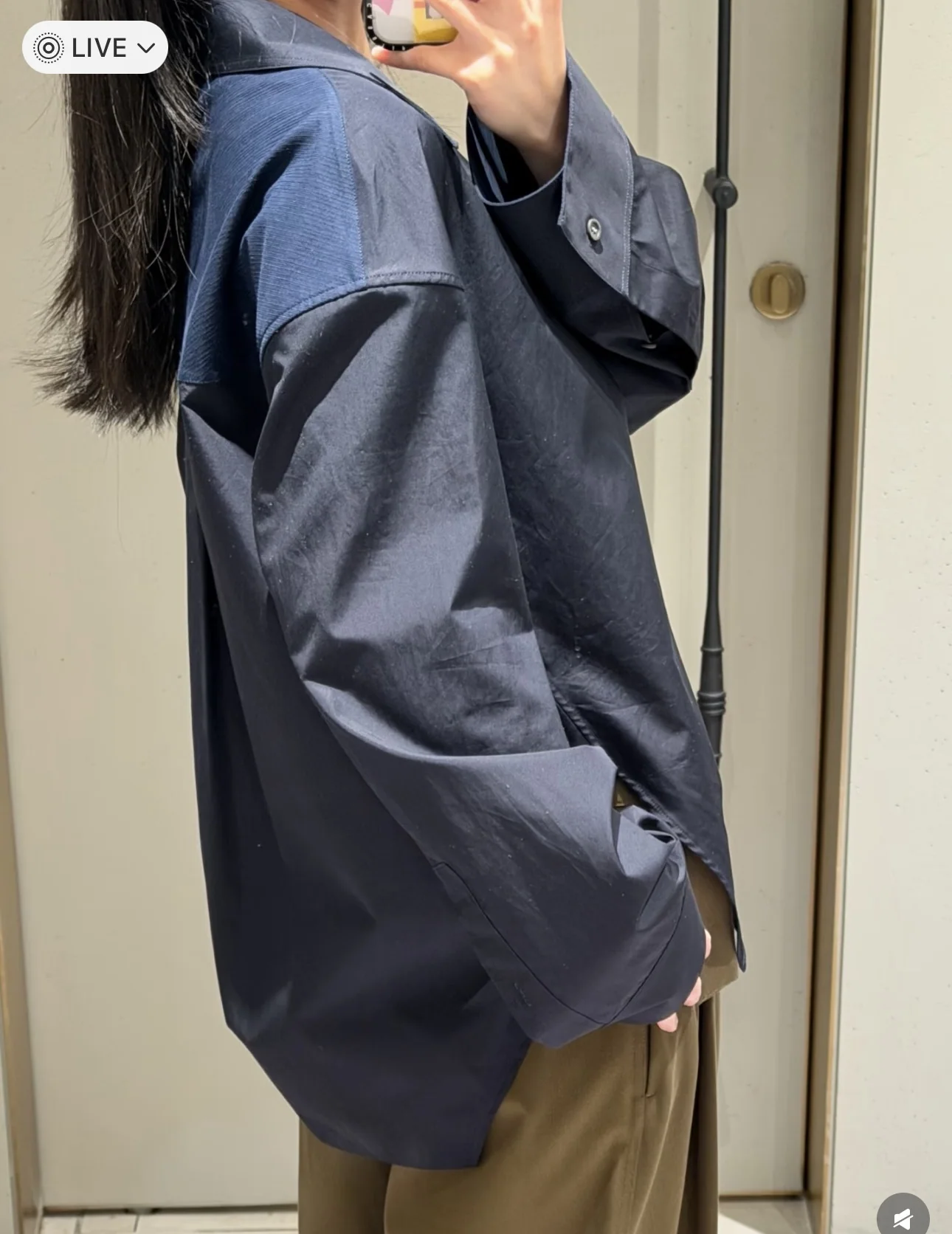 로에베 비대칭 쿠바카라 여성 셔츠 상세 이미지 1