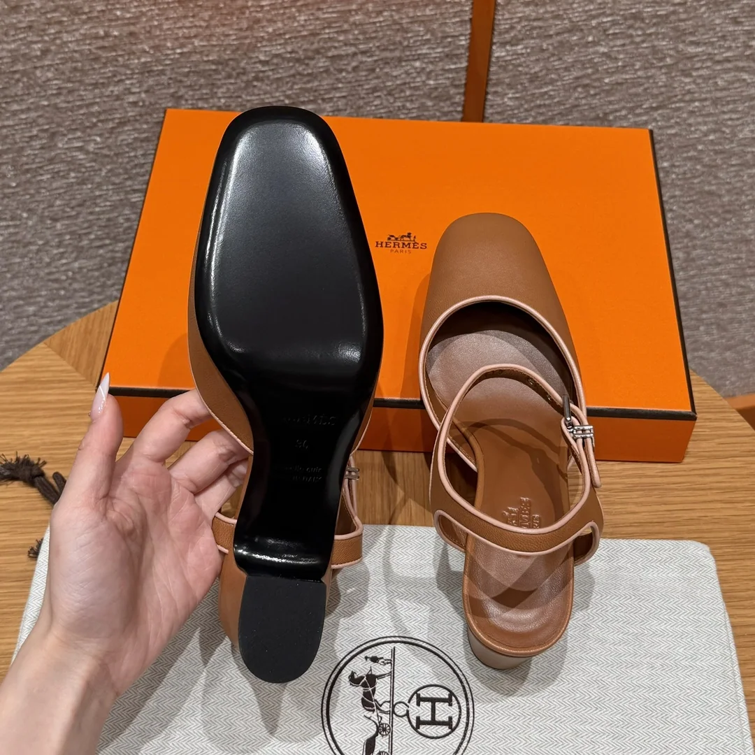 에르메스 카밀라 60 염소가죽 하이힐 상세 이미지 8