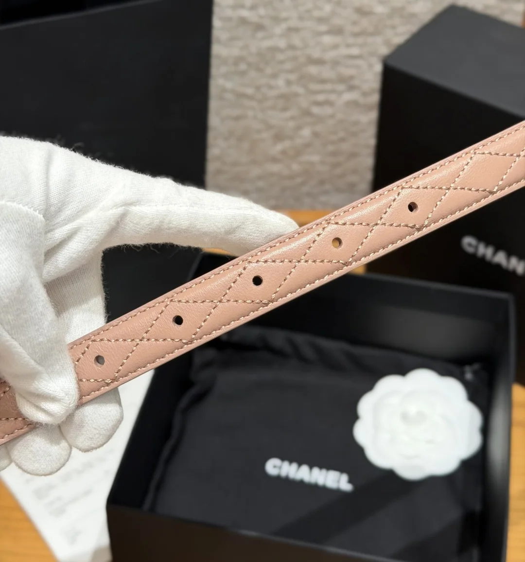 샤넬 퀼팅 램스킨 벨트 20mm 상세 이미지 6