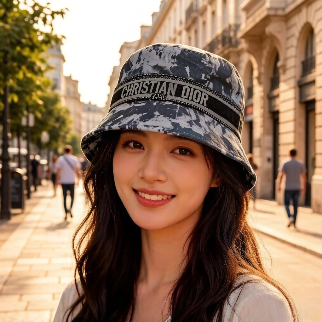 디올 미니멀 버킷 햇 모자 상세 이미지 1