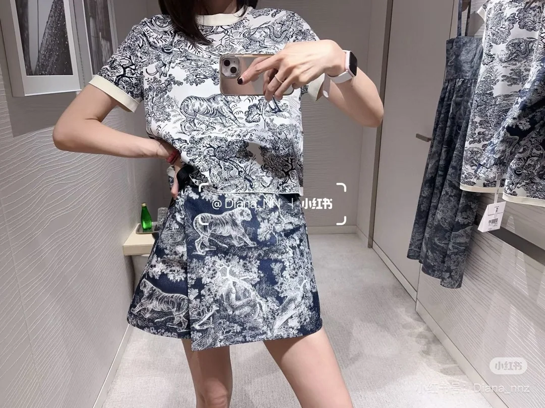디올 자카드 여성 스커트 상세 이미지 8