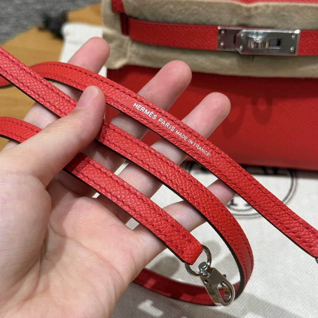 에르메스 미니 켈리 2 써니 레드 가방 상세 이미지 10