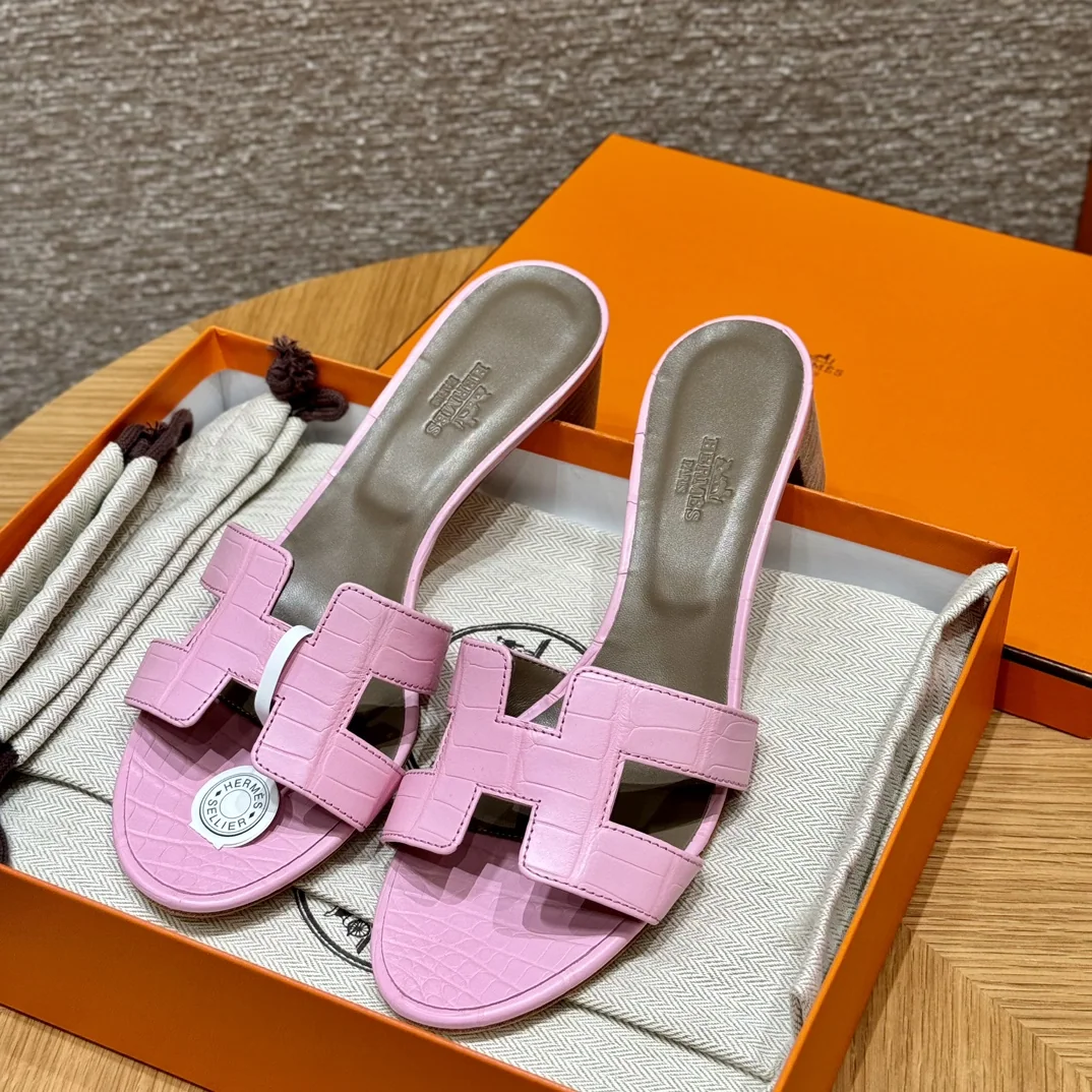 에르메스 오아시스 악어가죽 하이힐 샌들 상세 이미지 1