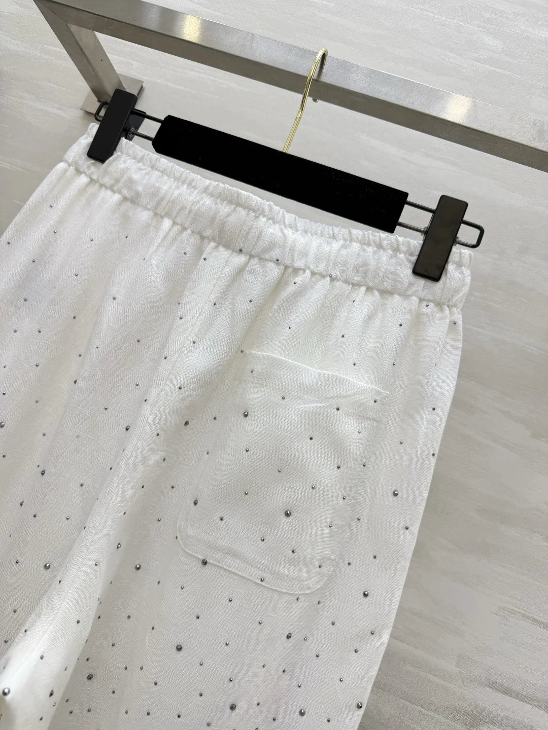 생로랑 별 장식 와이드 린넨 여성 바지 상세 이미지 6