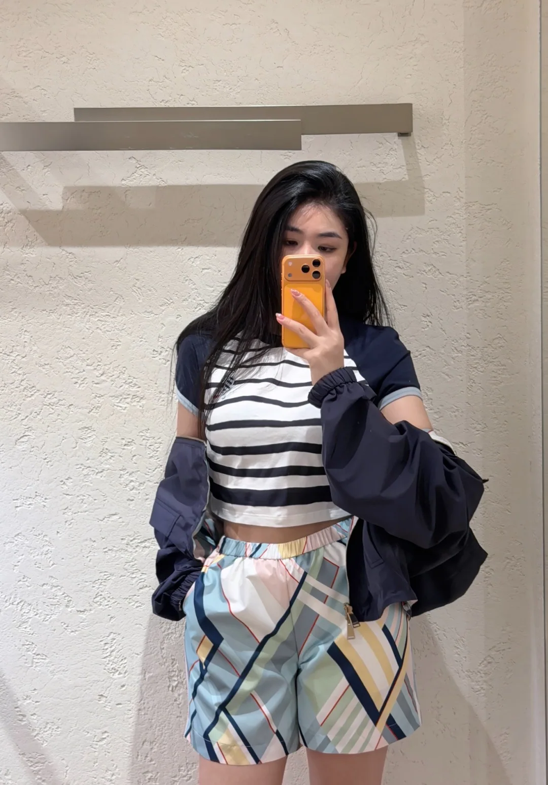 펜디 마카롱 컬러 기하학 패턴 여성 자켓 상세 이미지 5