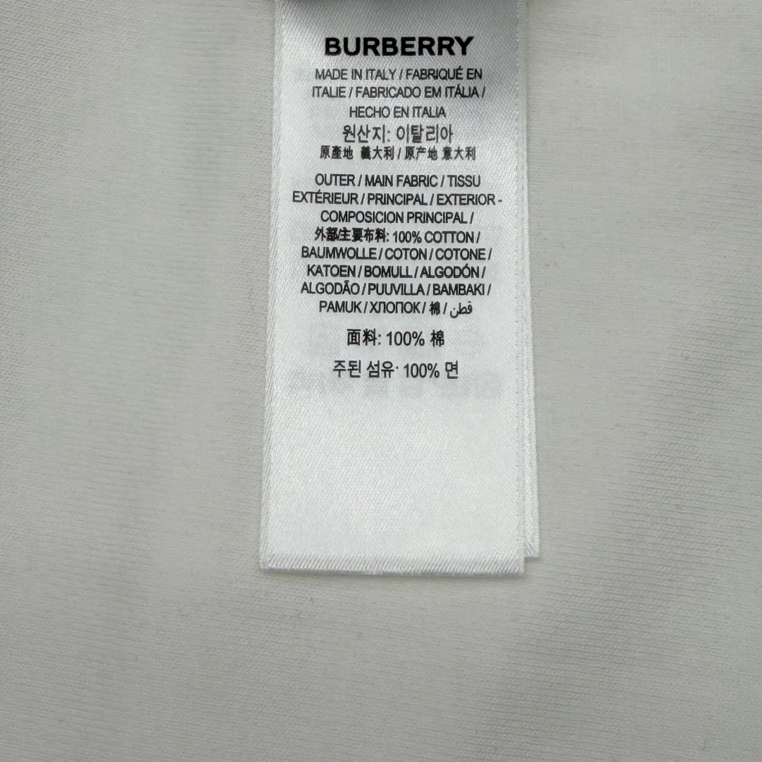 버버리 레터 승마 자수 코튼 남성 반팔 티셔츠 상세 이미지 9