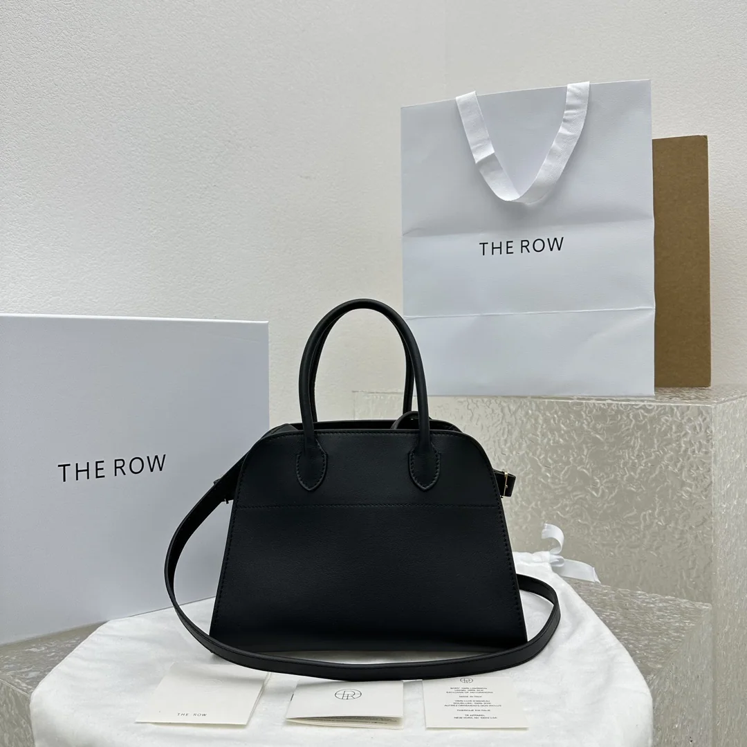 더로우 인디아 레더 토트백 블랙