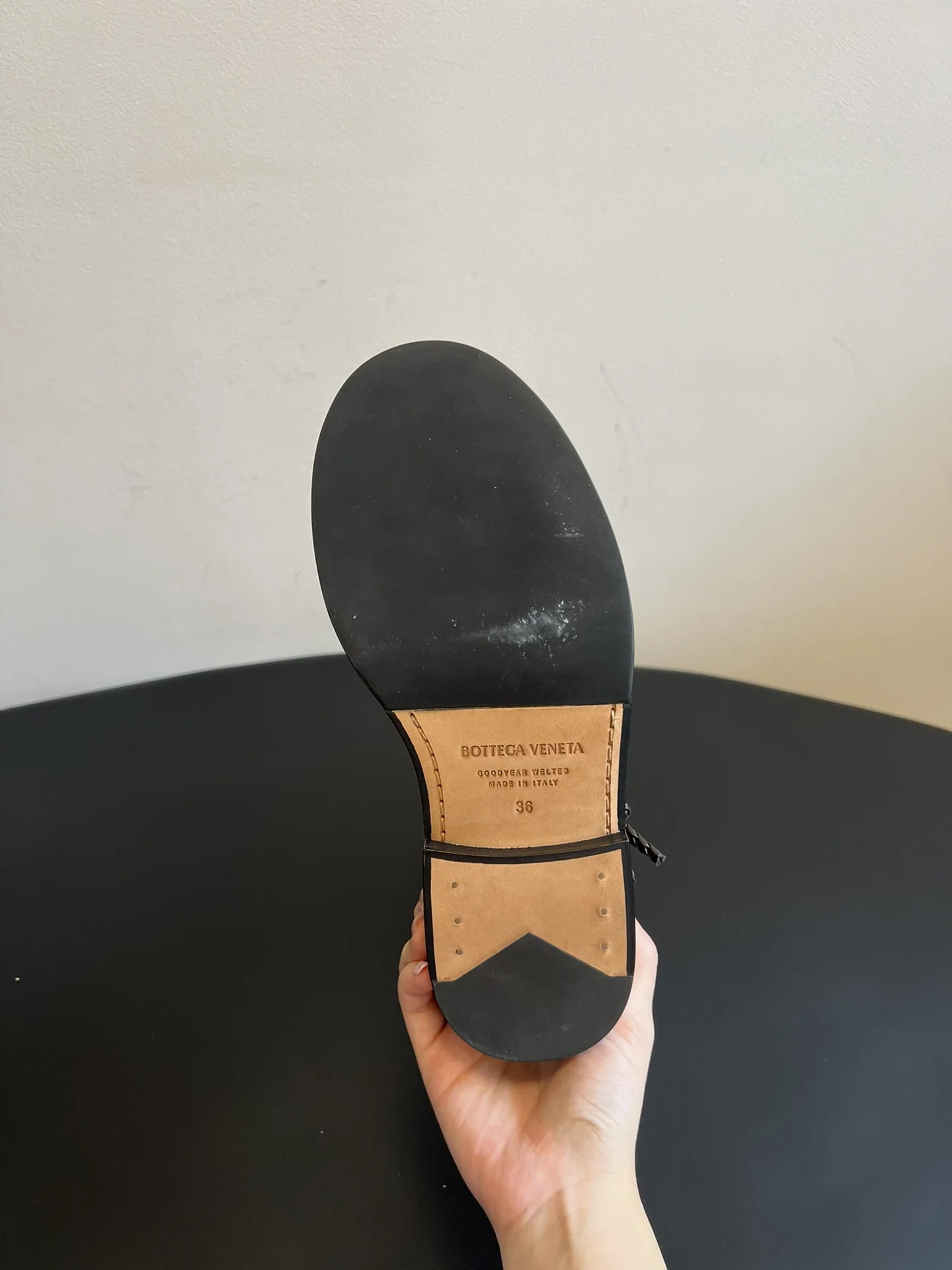 보테가베네타 우븐 가죽 라이딩 부츠 9874 상세 이미지 8