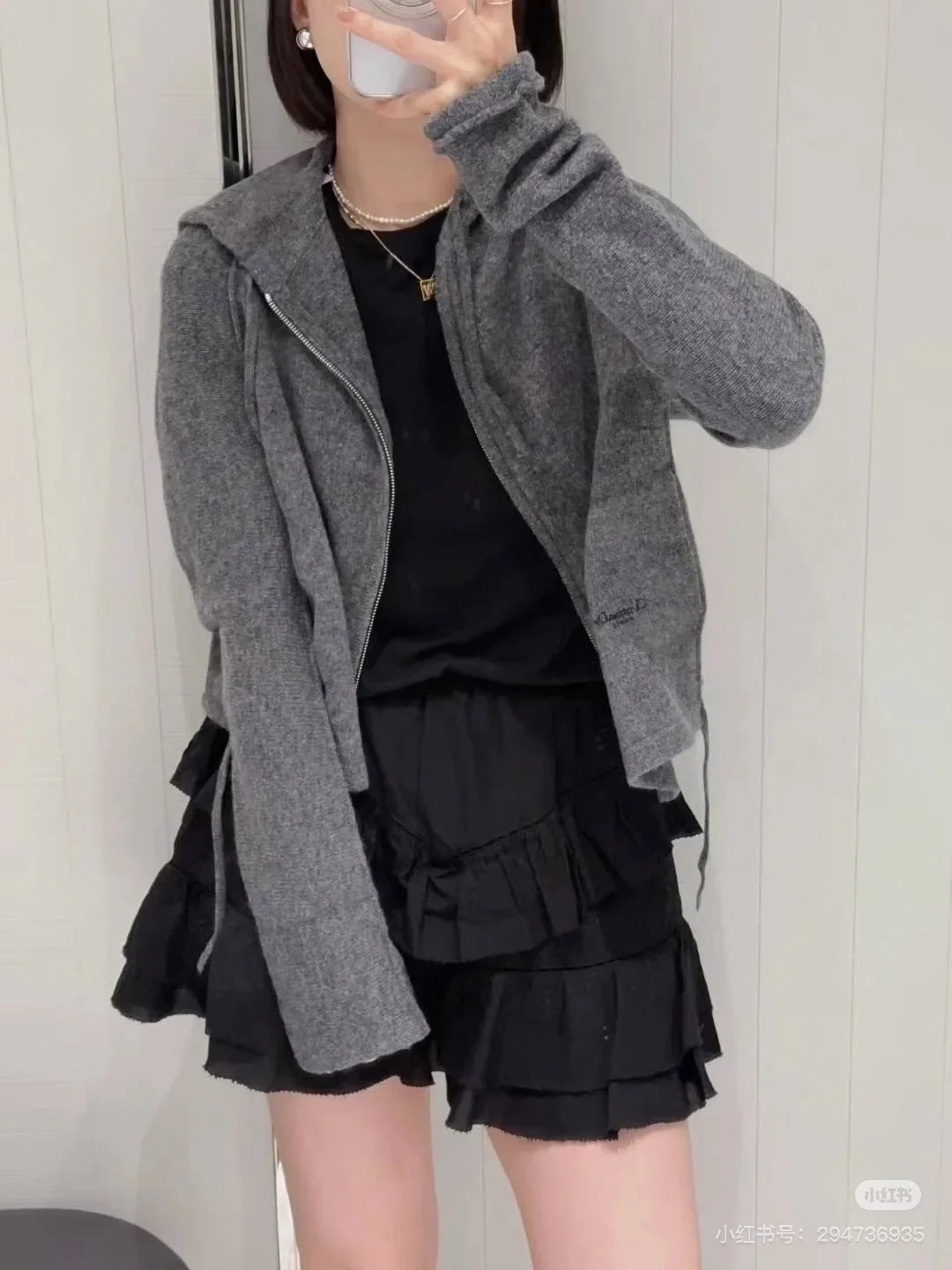 디올 후드 울 오버사이즈 여성 자켓 상세 이미지 1
