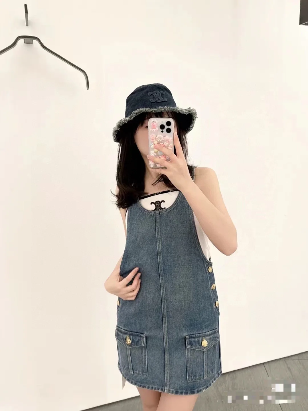셀린느 워시드 데님 피셔맨 모자 상세 이미지 1