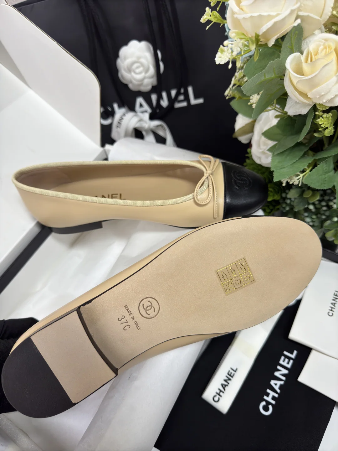 샤넬 리본 램스킨 플랫 슈즈 상세 이미지 8