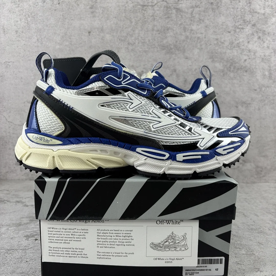 오프화이트 비 라이트 백 202391 Off White Be Right Back White Blue Black