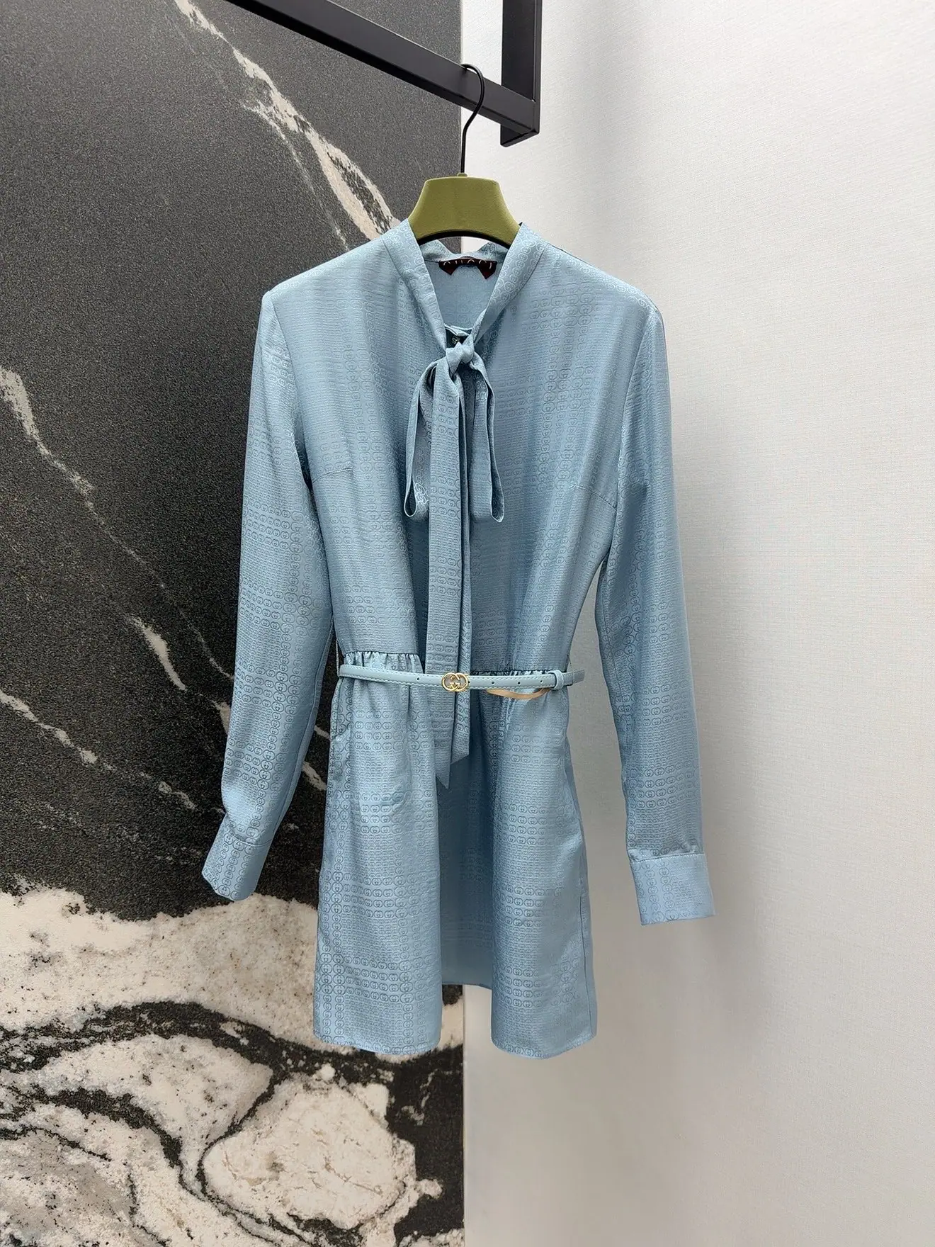 구찌 더블 G 자카드 실크 원피스 상세 이미지 2
