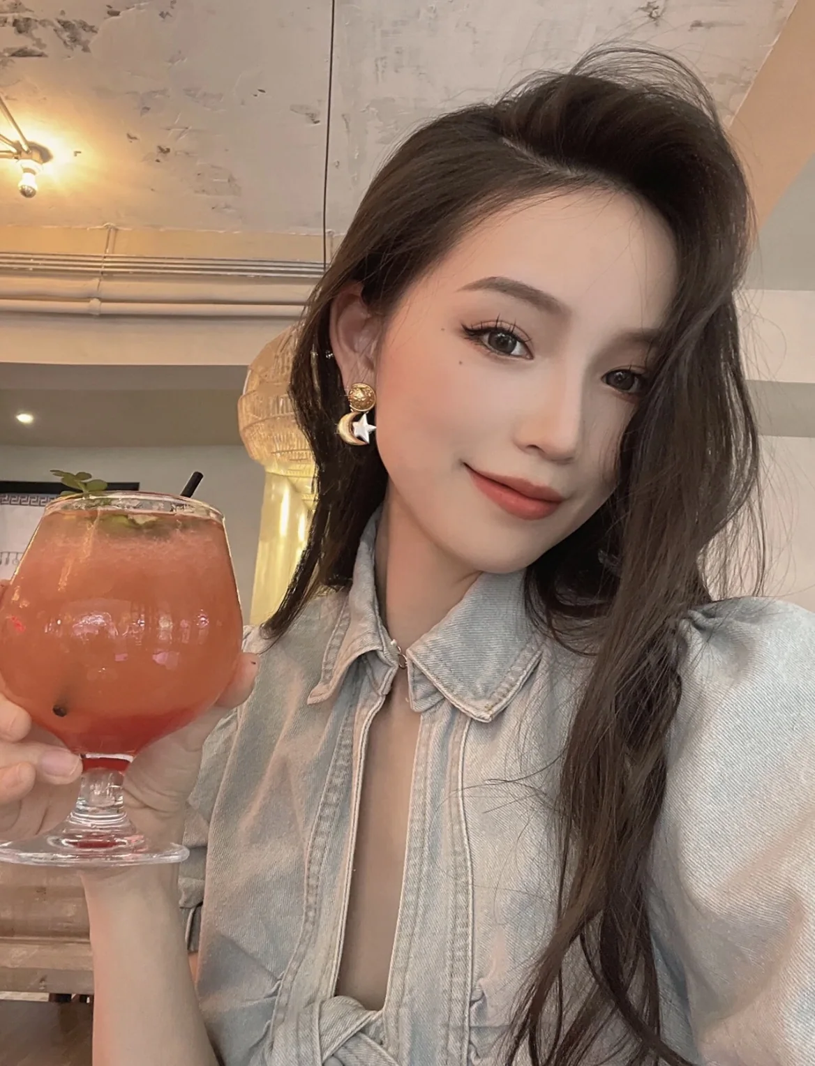셀린느 별 달 모티브 골드 실버 귀걸이 상세 이미지 3