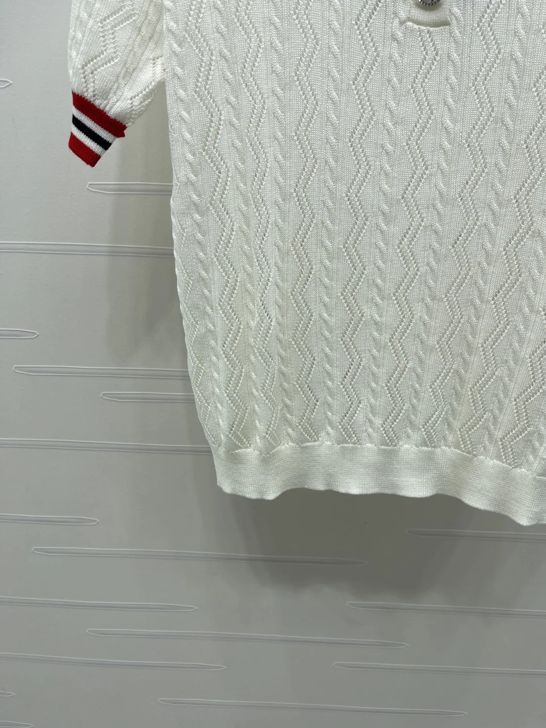 샤넬 시스루 카라 린넨 반팔 탑 상세 이미지 5