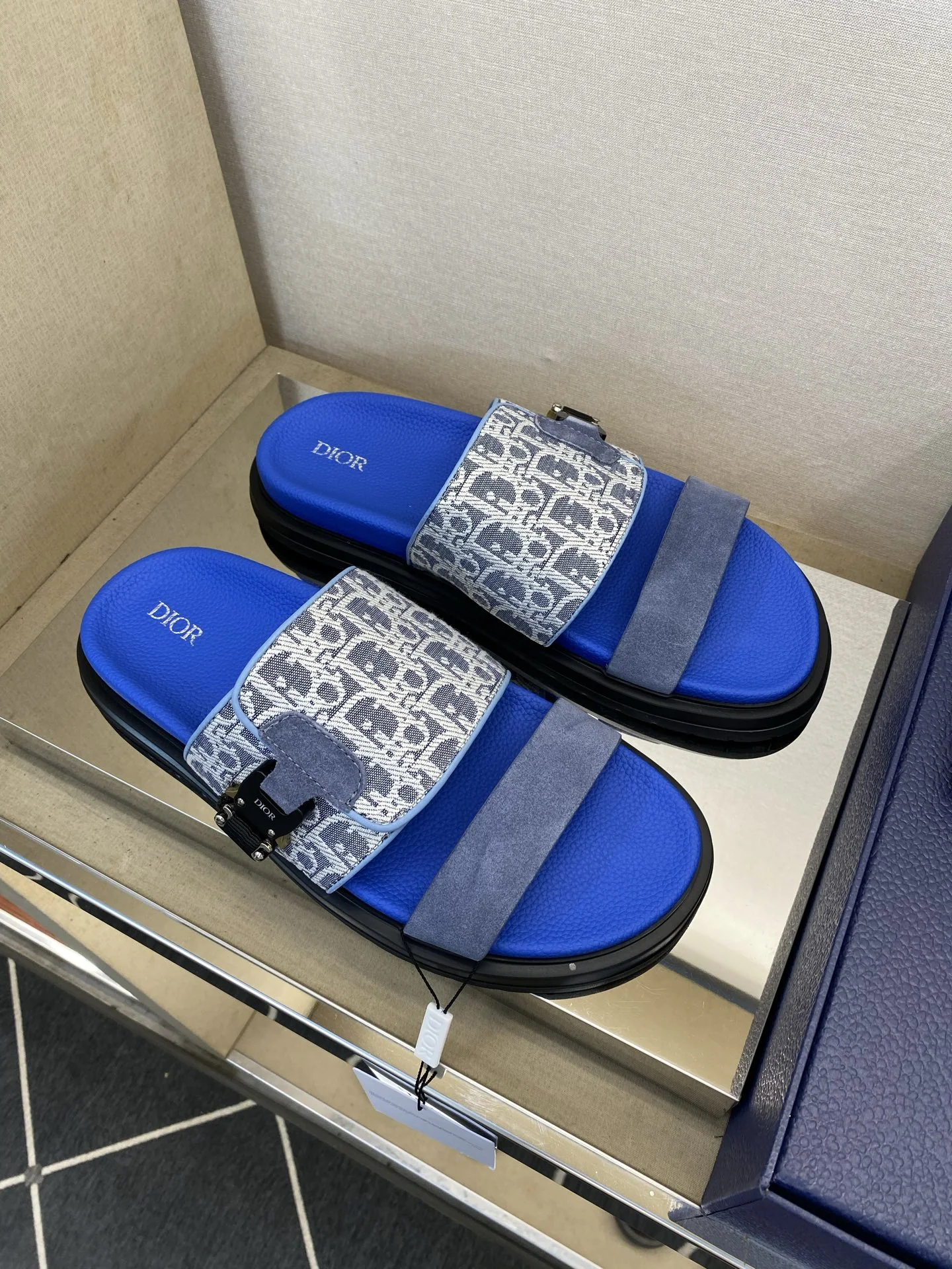 디올 남성 여름 울 캔버스 슬리퍼 상세 이미지 3