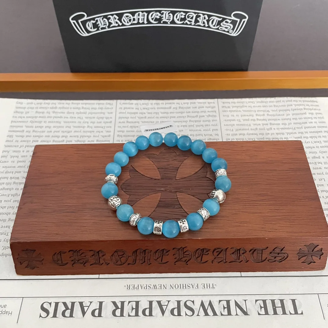 크롬하츠 블루 캣츠아이 엠보싱 팔찌 상세 이미지 9