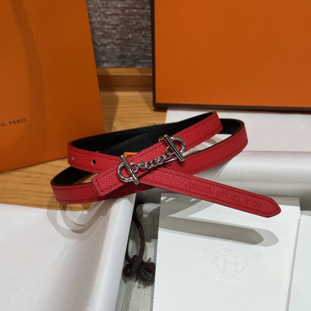 에르메스 양면 가죽 슬림 벨트 상세 이미지 3