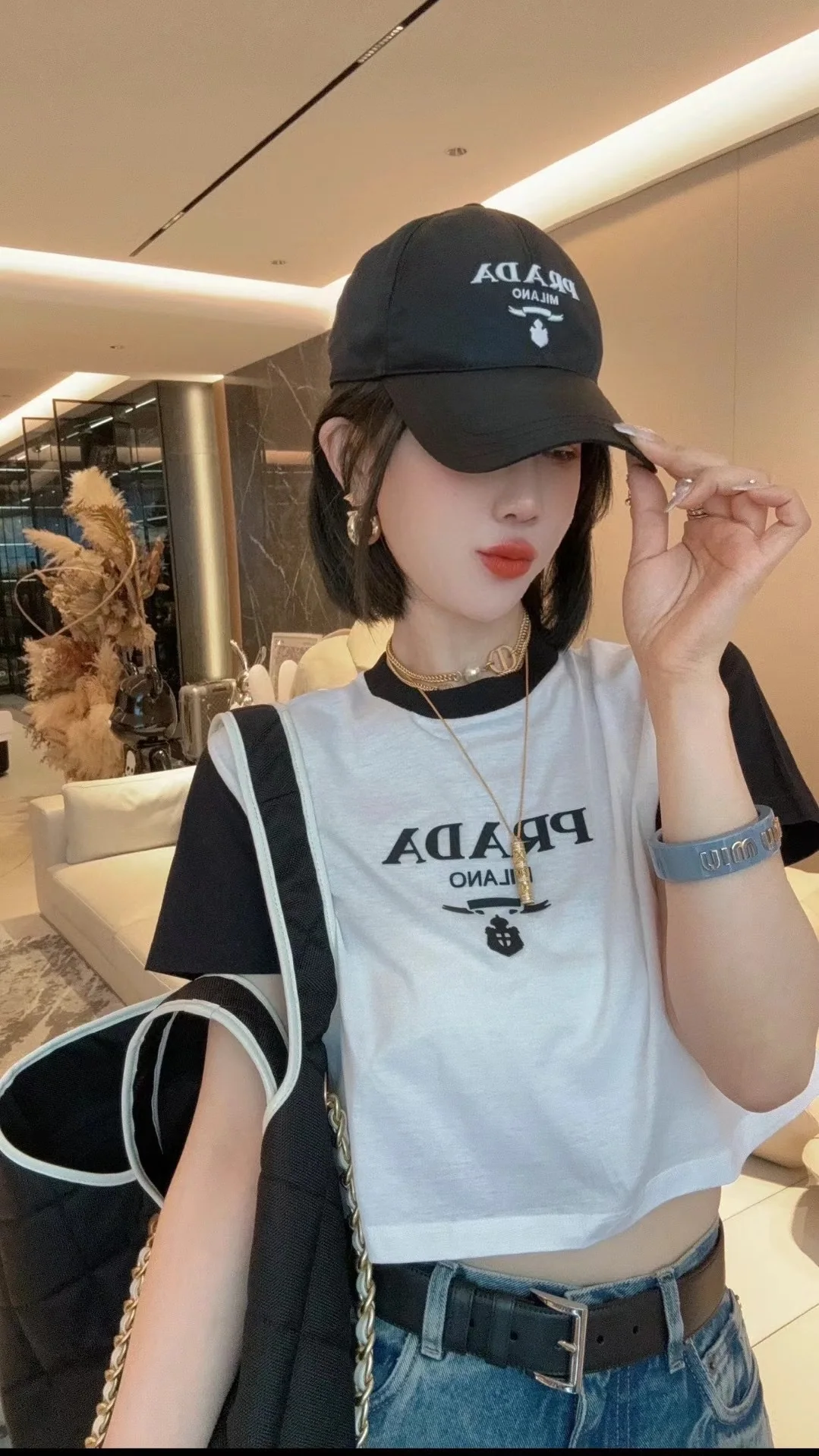 프라다 나일론 야구모자 상세 이미지 8