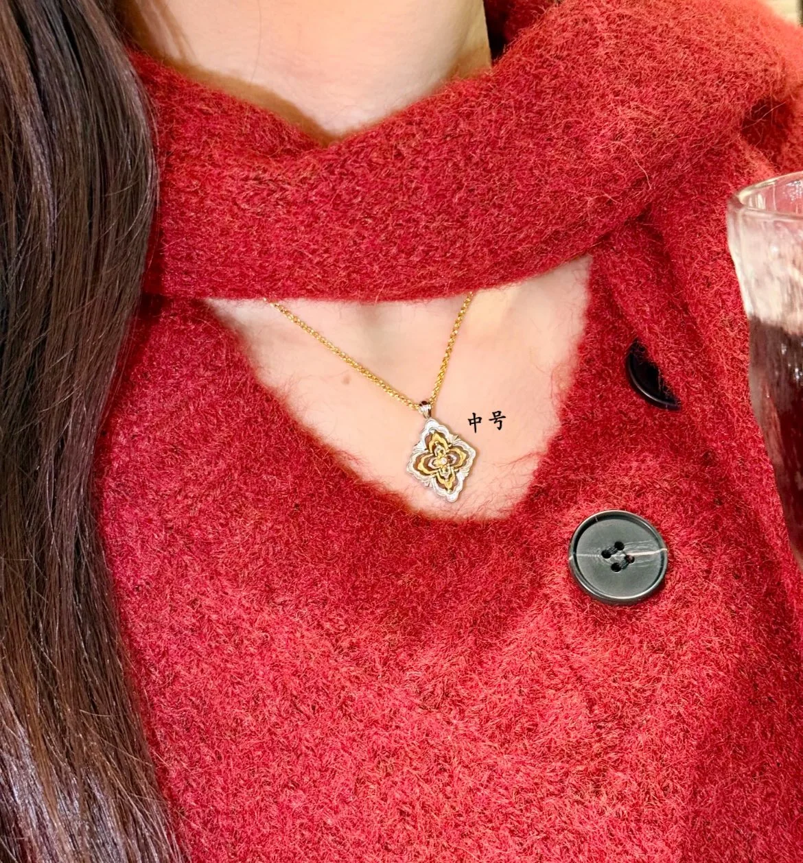 부첼라티 네잎클로버 골드 체인 목걸이 상세 이미지 1