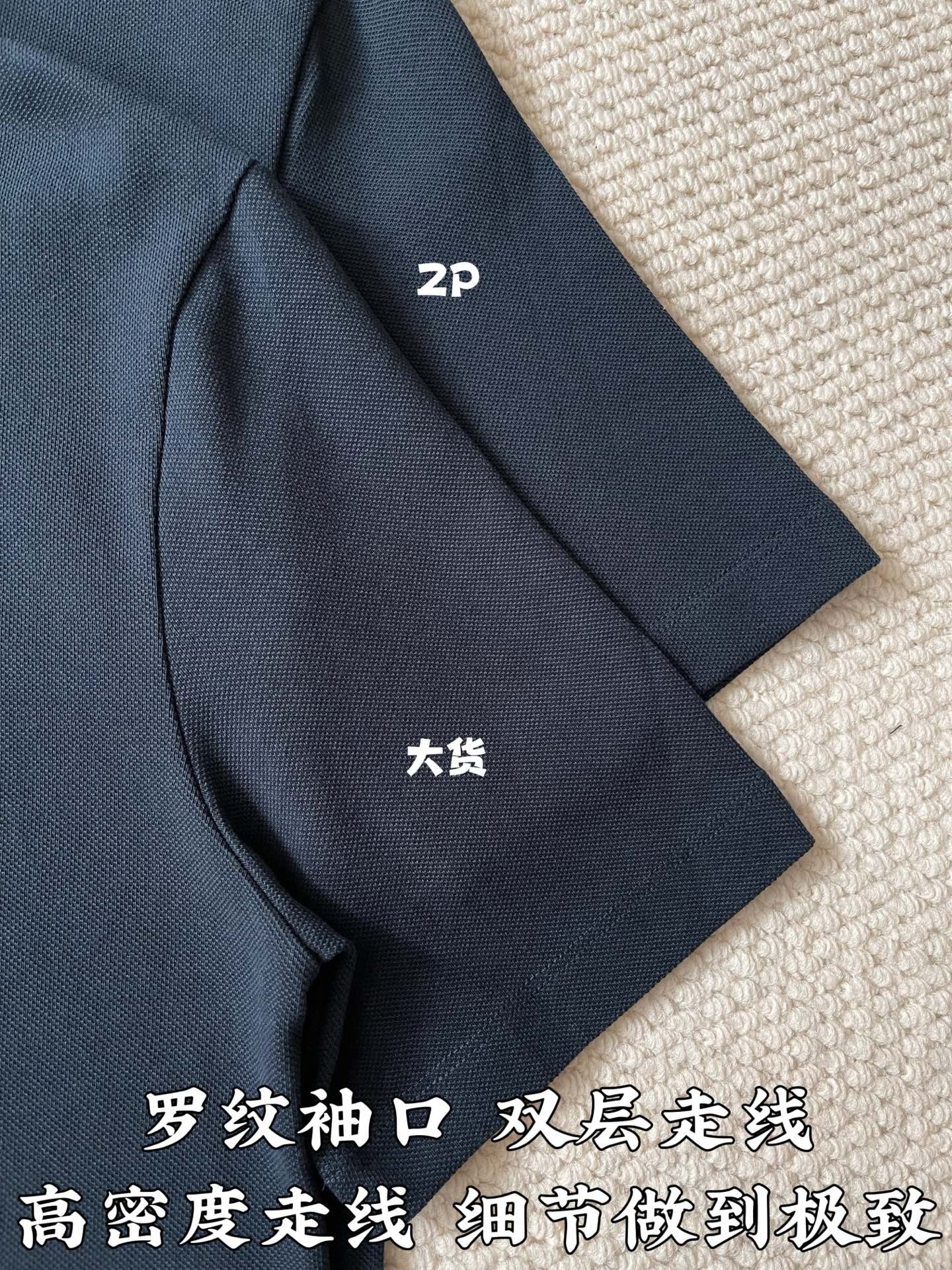 로에베 코튼 자수 로고 버튼업 폴로셔츠 상세 이미지 6