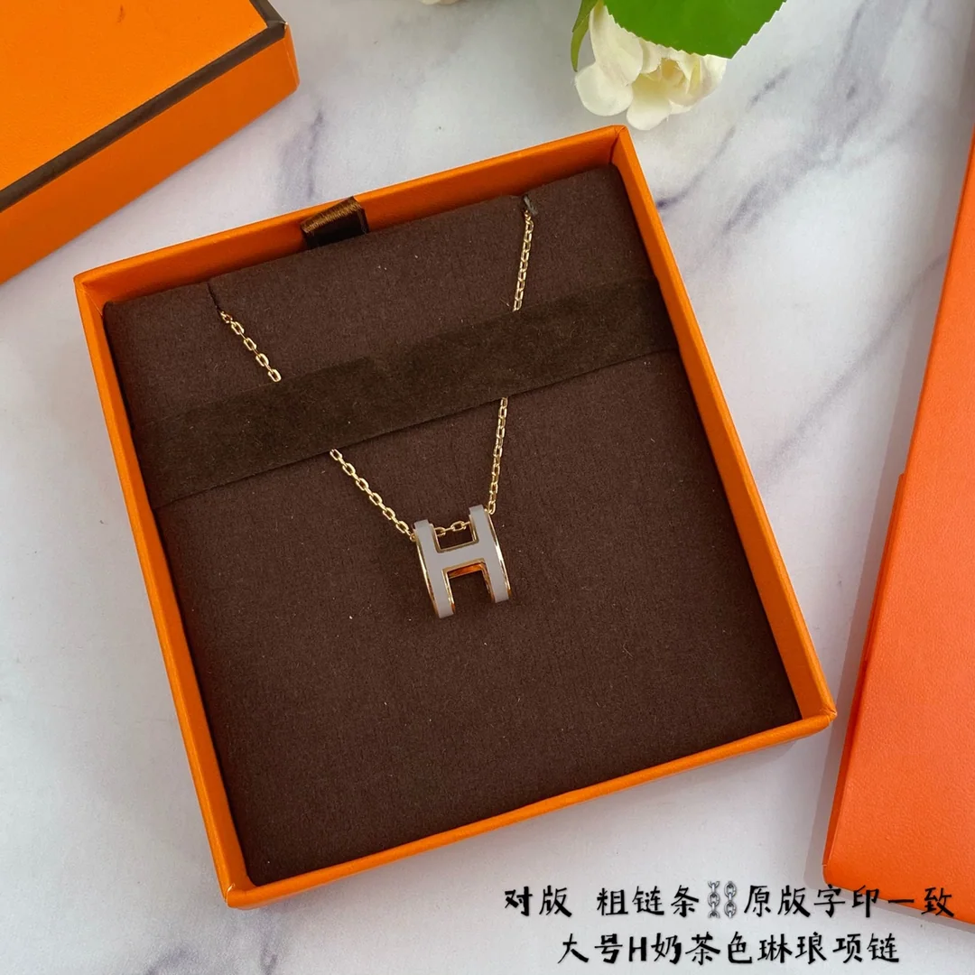 에르메스 H 에나멜 대형 목걸이 상세 이미지 9
