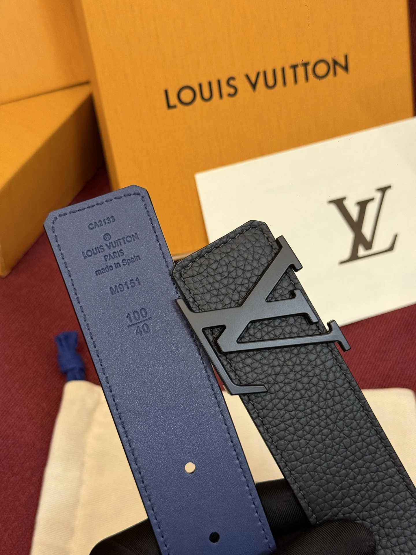 루이비통 다미에 LV 리버시블 벨트 상세 이미지 4