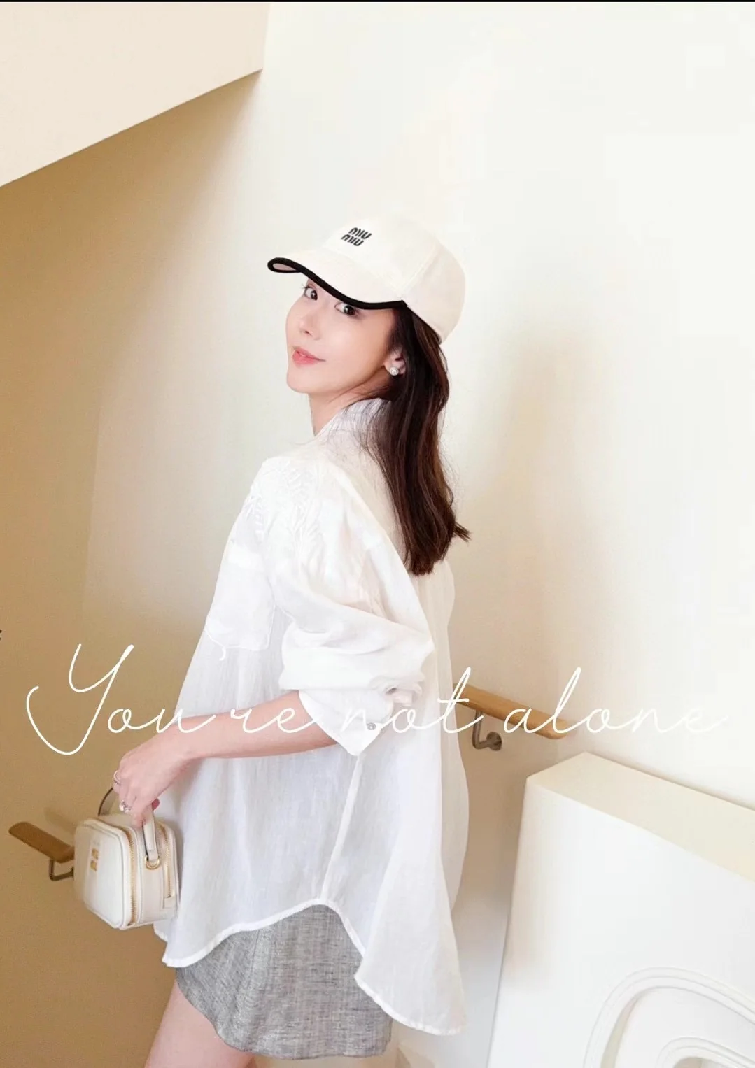 미우미우 자수 베이스볼 캡 상세 이미지 1