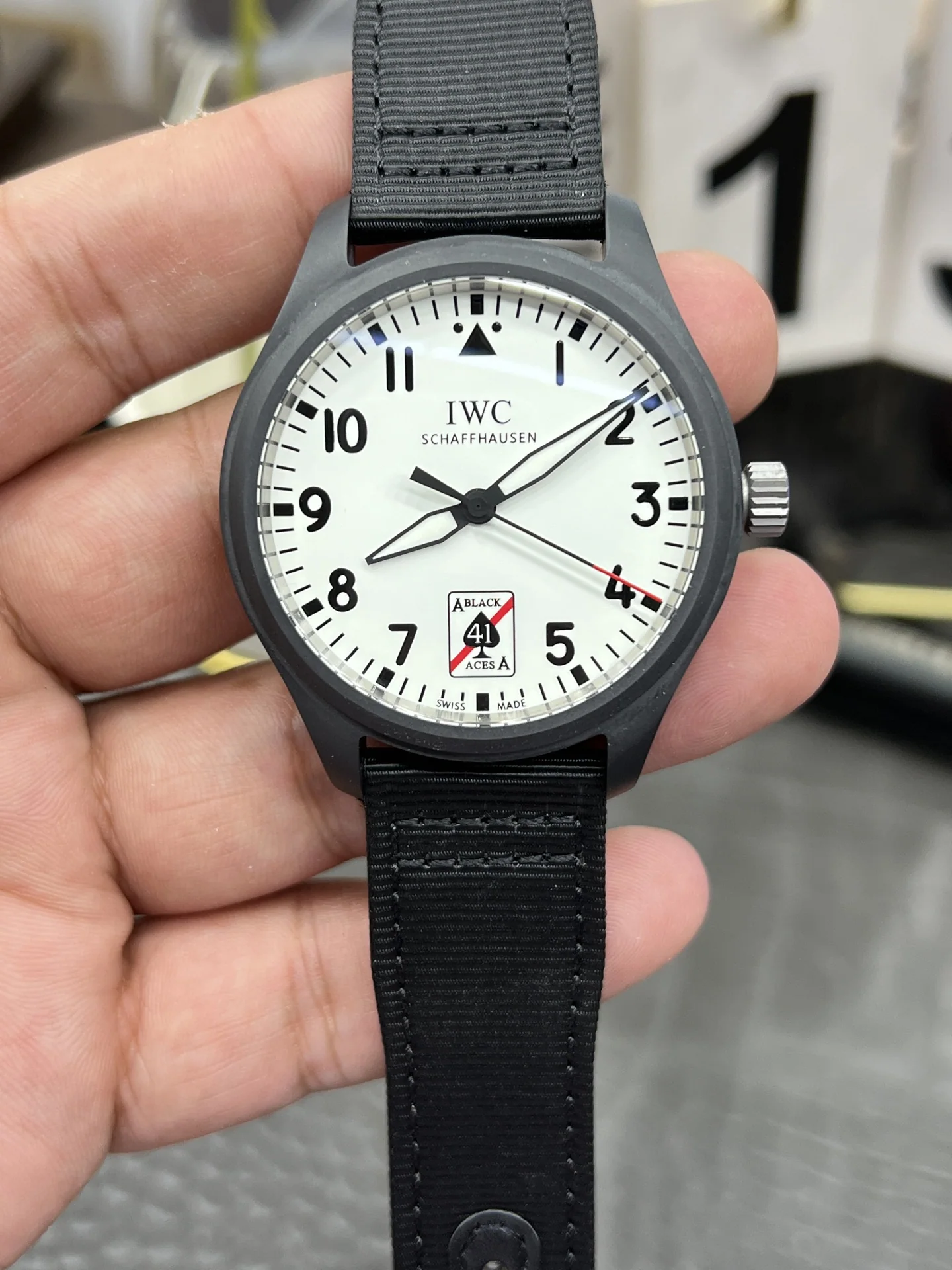 IWC 파일럿 에이스 오브 스페이드 세라믹 시계