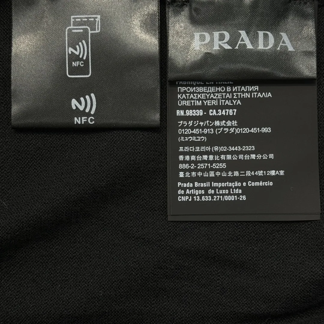 프라다 자카드 패턴 남성 긴팔 티셔츠 상세 이미지 9